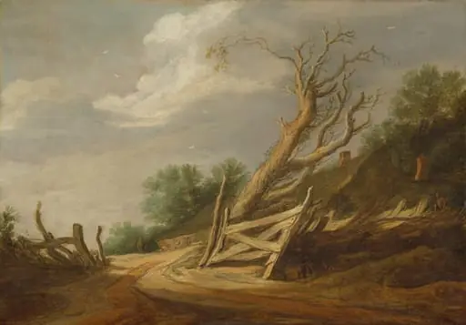Landscape with Open Gate, by Pieter Molijn