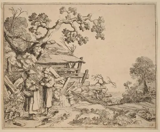 Woman Conversing with a Peasant, by Pieter Molijn