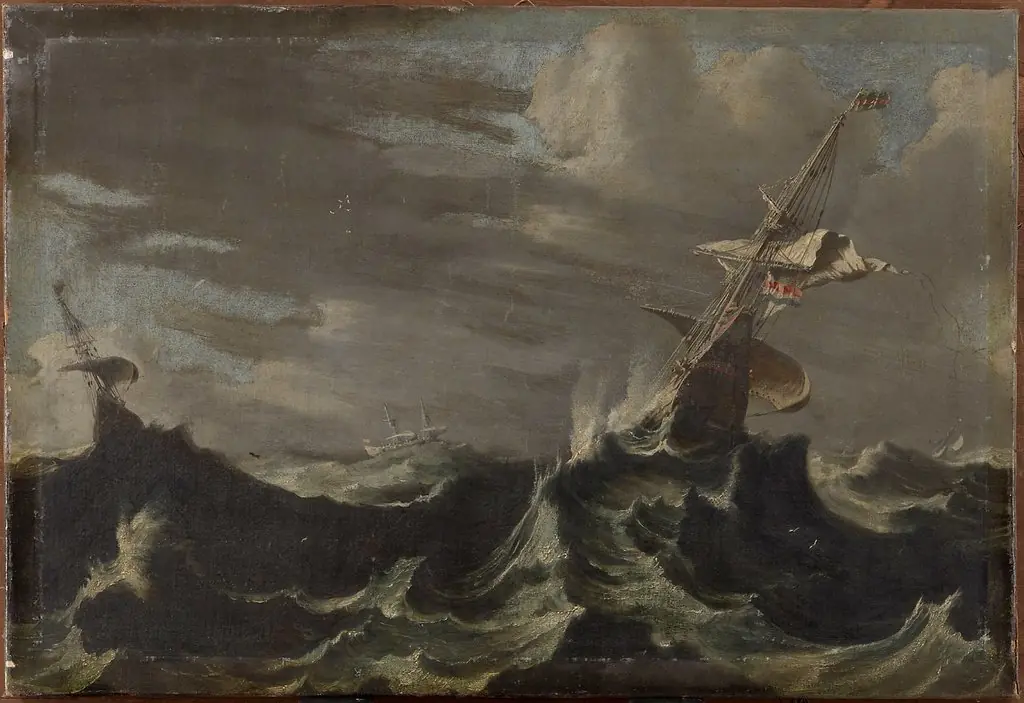 Ein Seesturm, by Pieter Mulier