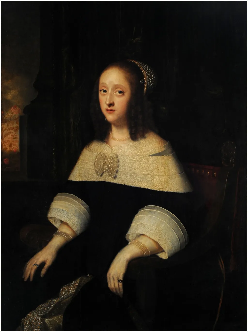 Retrato de dama, by Pieter Nason, oil, 1652