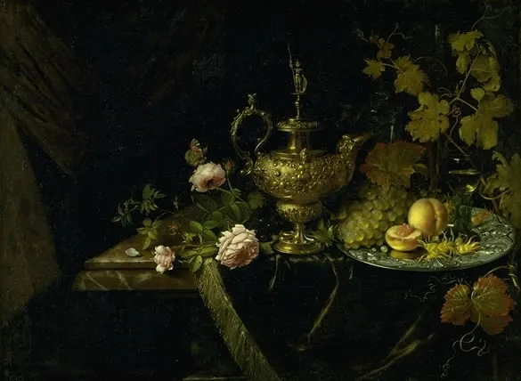 Still Life, by Pieter Nason, oil, 1675