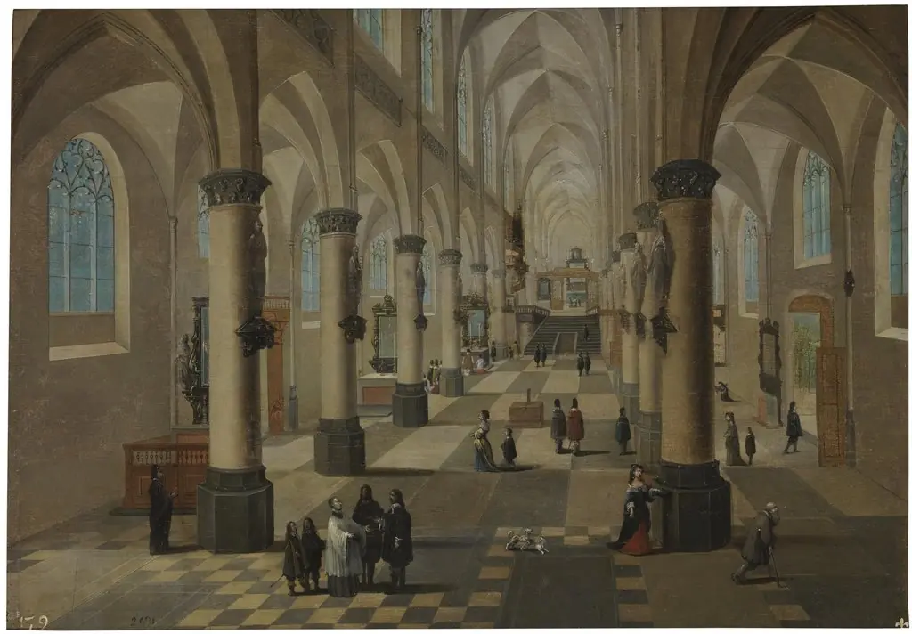 Interior of a church in Flanders, by Pieter Neefs the Elder