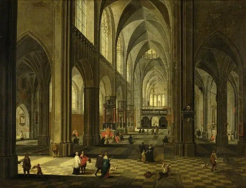 Interior of a gothic church, by Pieter Neefs the Elder
