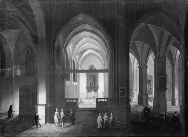 Interior of a Gothic Church by Night, by Pieter Neefs the Elder