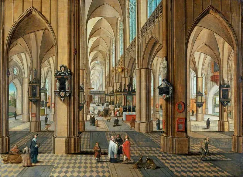 Interior of Antwerp Cathedral, by Pieter Neefs the Elder