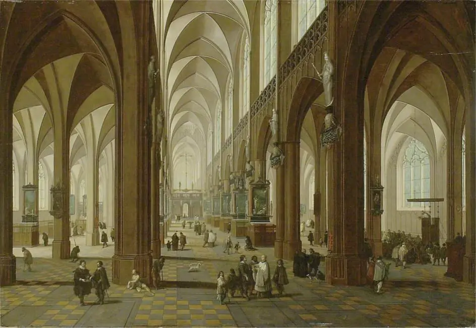 Interior of Antwerp Cathedral, by Pieter Neefs the Elder
