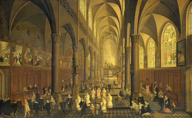Interior of the Saint Paul's church of Antwerp