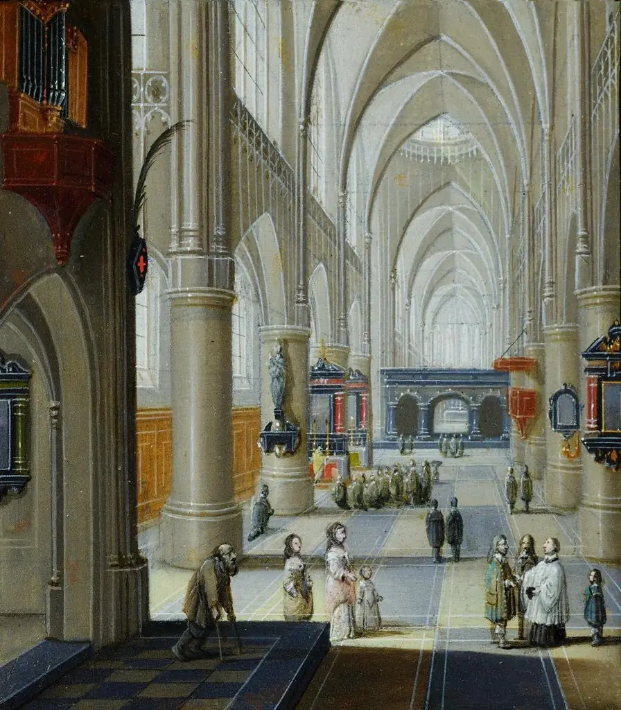 Zwei Kircheninterieurs (Bildpaar). Kircheninterieur: Am Tag, by Pieter Neefs the Younger