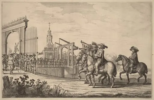 Entry of Marie de Medici into Amsterdam [plate 1 of 6], by Pieter Nolpe