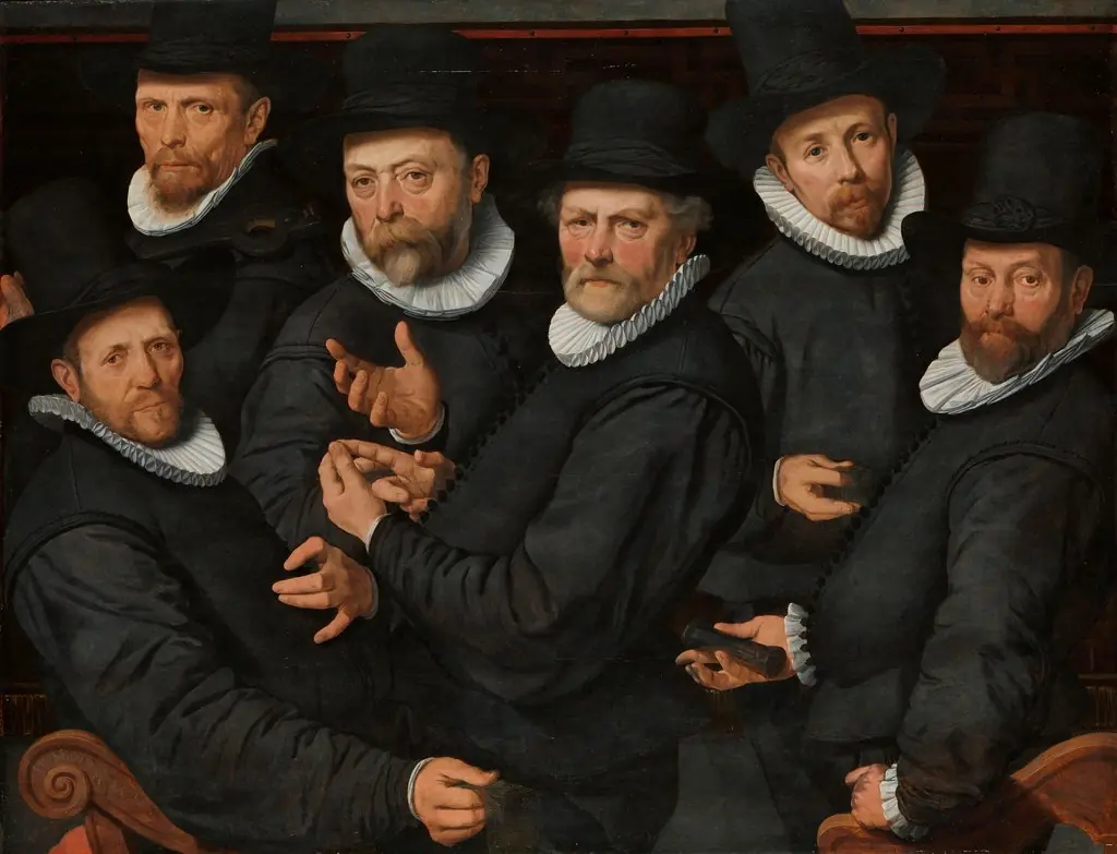 Six Wardens of the Drapers’ Guild, by Pieter Pietersz the Elder