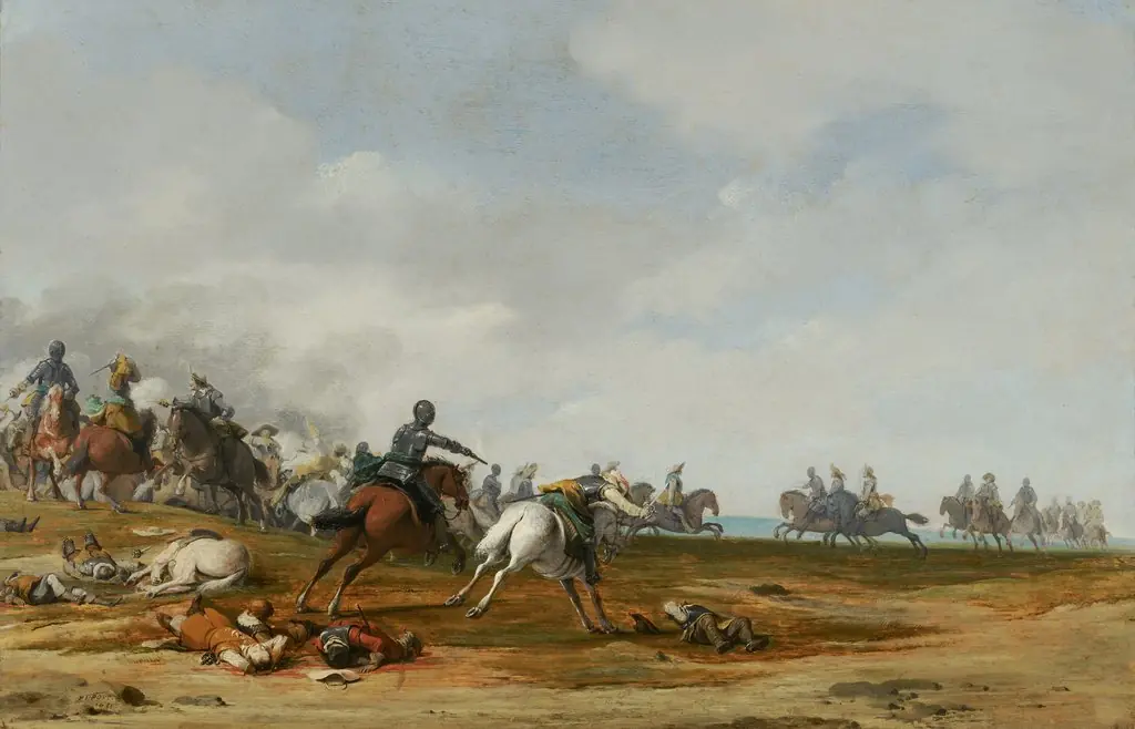 Cavalry Engagement, by Pieter Post