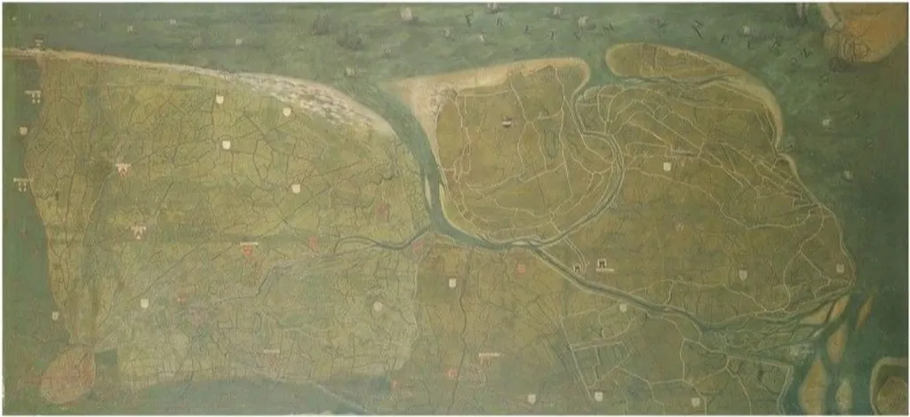 Map of the Liberty of Bruges, by Pieter Pourbus, oil, 1571