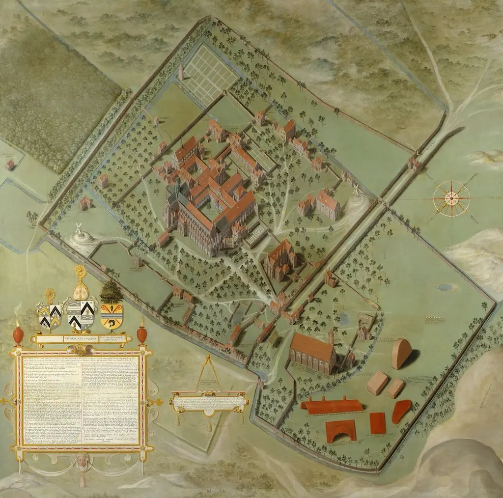 Plan of the Abbey of the Dunes at Koksijde, by Pieter Pourbus