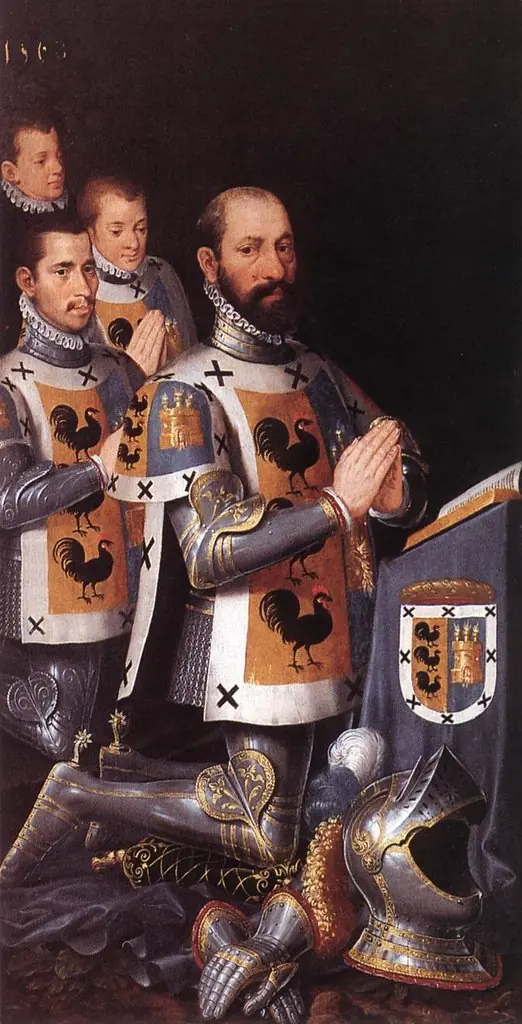 Portrait of Jan Lopez Gallo and his three sons, by Pieter Pourbus, 1568