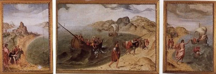 Triptiek van de Brugse visverkopers, by Pieter Pourbus, unspecified, 1563
