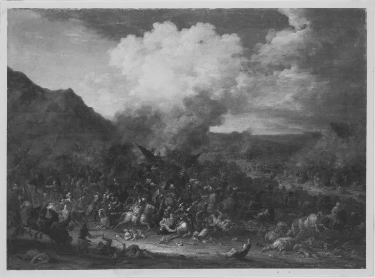 Reitergefecht, by Pieter Spierinckx, unspecified, 1673