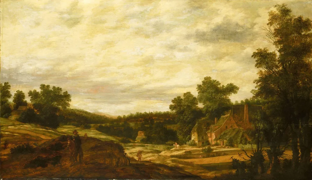 Hilly landscape, by Pieter Stalpaert, unspecified, 1635