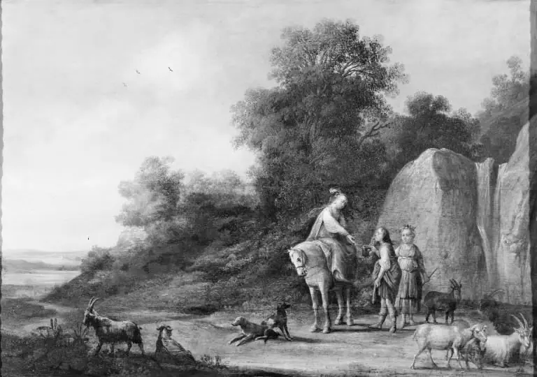 Granida and Daiphilo. Daiphilo Bringing Water to Princess Granida, by Pieter Symonsz Potter