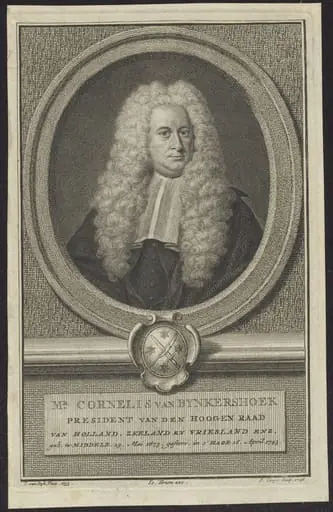 Portrait of Cornelis Bynkershoek, President of the Supreme Court of Holland, by Pieter, Tanjé
