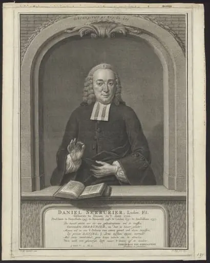 Portrait of Daniel Serrurier, minister in Heemstede, Barnevelt, Leiden, Amsterdam, by Pieter, Tanjé
