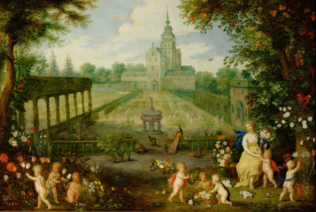 Flora in the Garden, by Pieter van Avont, oil, 1630