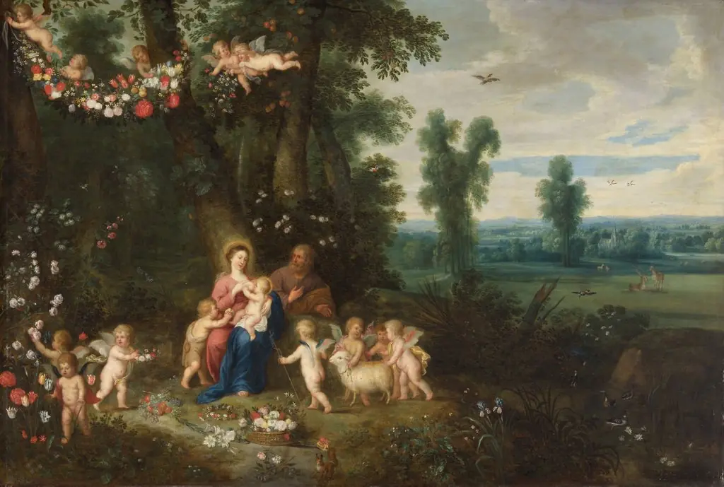 Madonna and Child, St John the Baptist and Angels, by Pieter van Avont