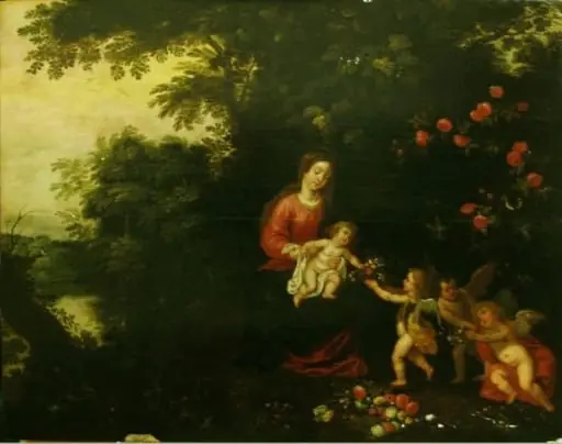 Maria cu pruncul și trei îngeri, by Pieter van Avont