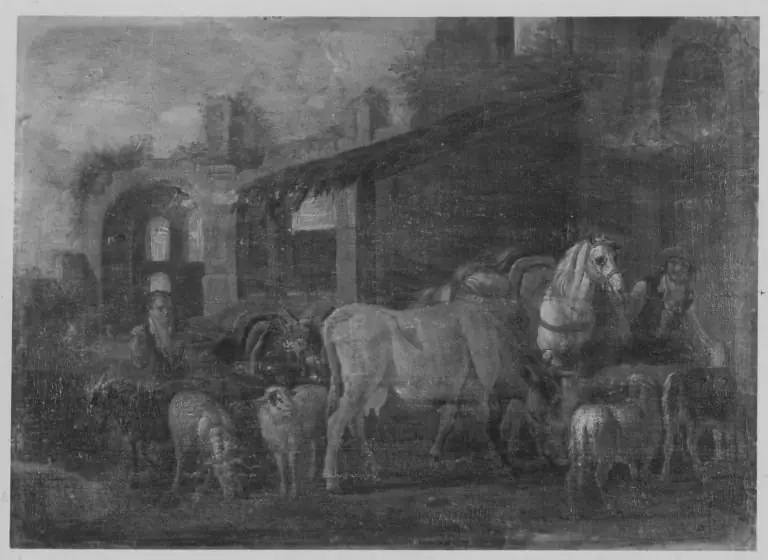 Bepackter Schimmel, by Pieter van Bloemen
