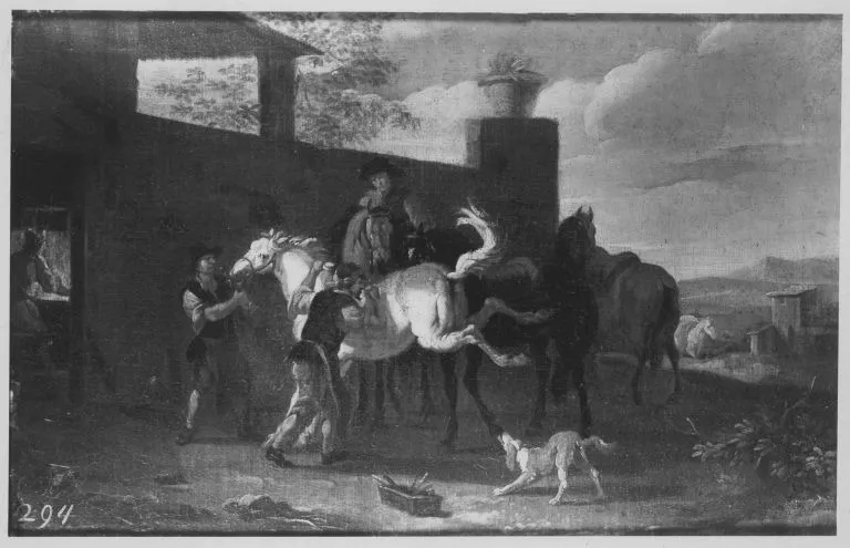 Die Schmiede, by Pieter van Bloemen, unspecified, 1694