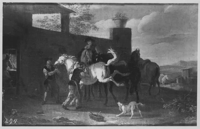 Die Schmiede, by Pieter van Bloemen