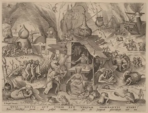 Avarice, by Pieter van der Heyden