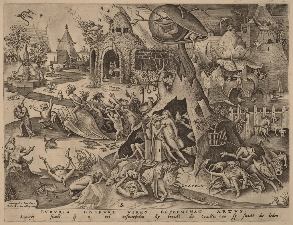 Lust, by Pieter van der Heyden, ink, 1558