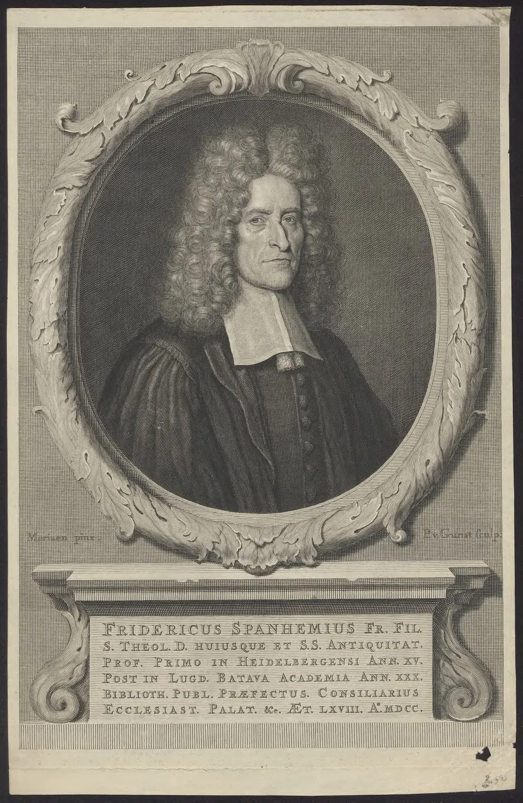Portrait of Fridericus Spanhemius, professor of Theology and Antiquities, by Pieter van, Gunst, unspecified