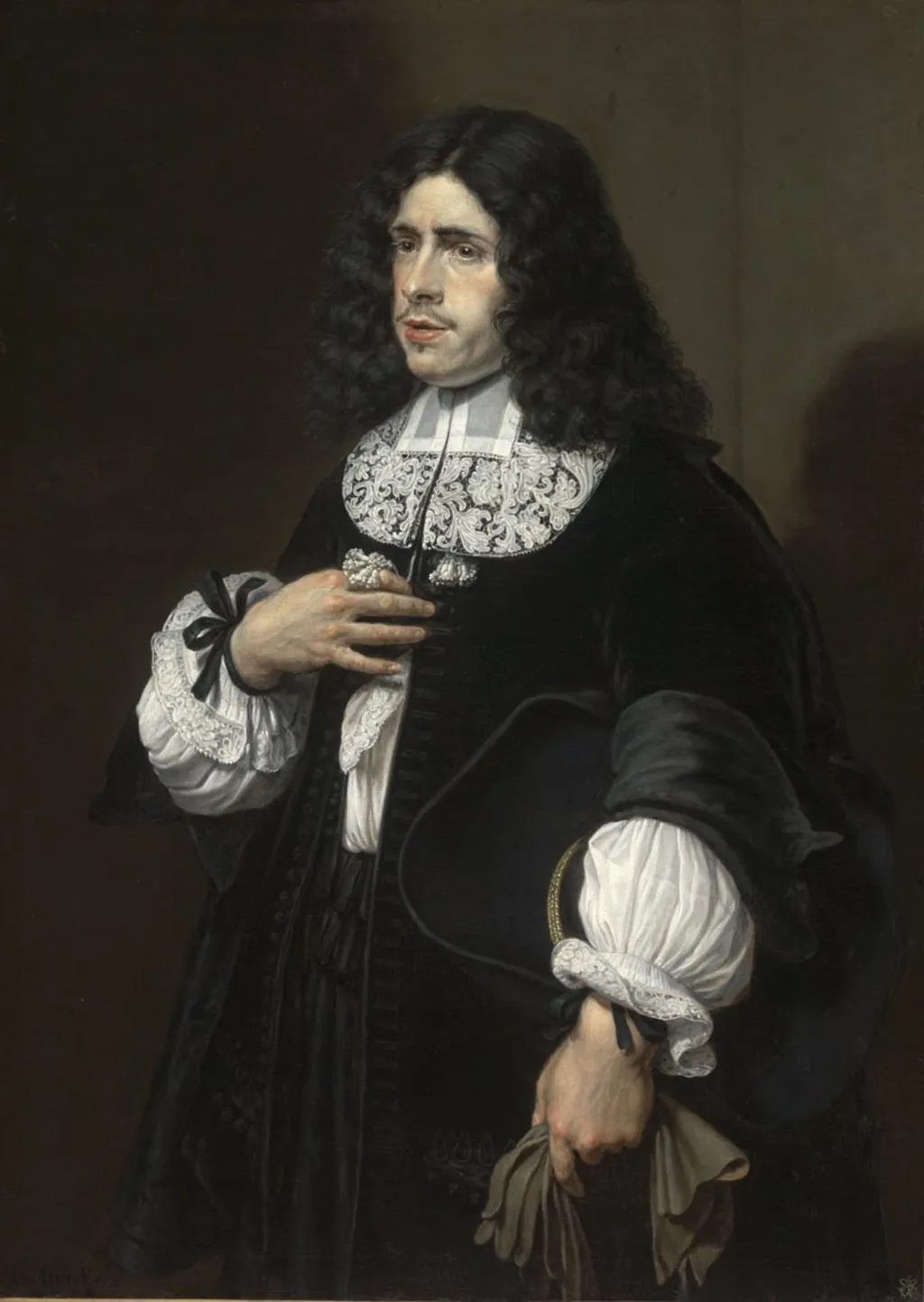 Portrait of a Man, by Pieter van Lint, oil, 1662