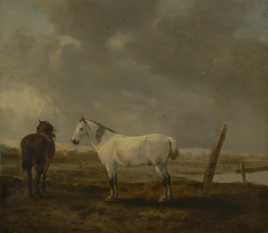 Horses in the Pasture, by Pieter Wouwerman