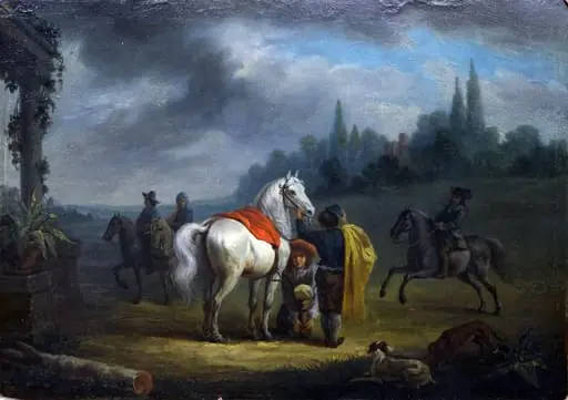 Pregătirea de vânătoare, by Pieter Wouwerman