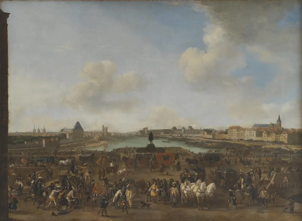 View of Paris seen from the Place Dauphine, by Pieter Wouwerman
