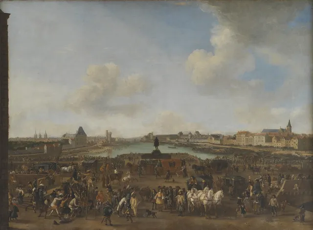 View of Paris seen from the Place Dauphine