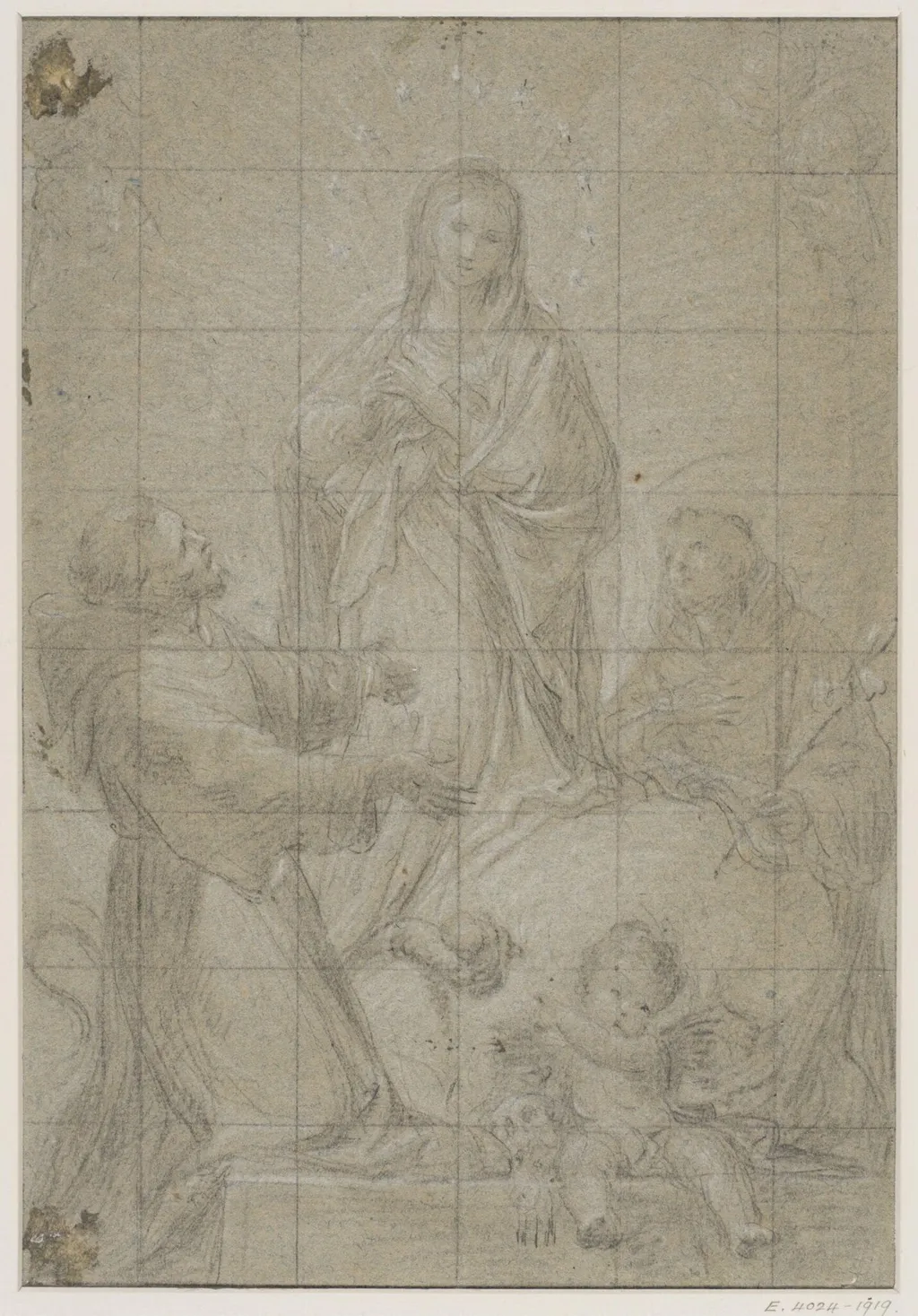Saints adoring the Virgin Mary, by Pietro Antonio da Pietri, 1663