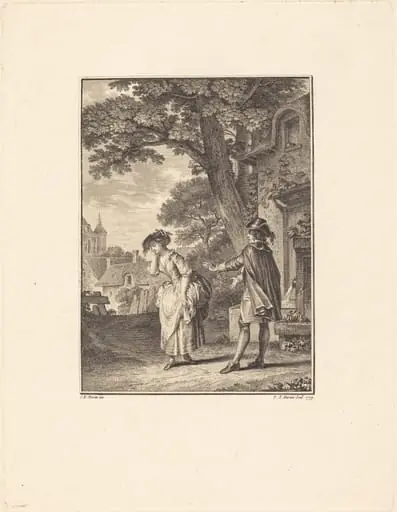 Le Devin du Village (Colette Weeping), by Pietro Antonio Martini