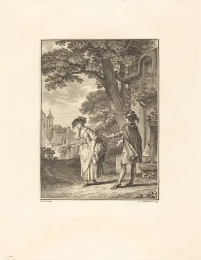 Le Devin du Village (Colette Weeping), by Pietro Antonio Martini
