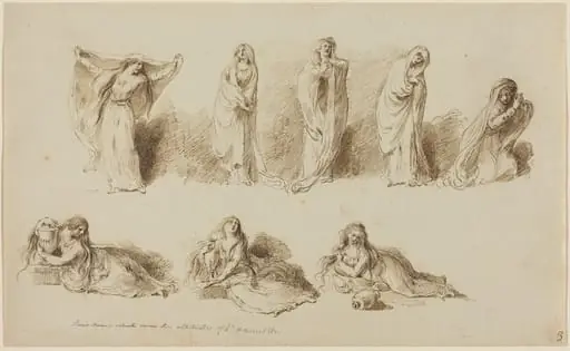 The Attitudes of Lady Hamilton, by Pietro Antonio Novelli