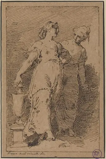 Two Young Women, by Pietro Antonio Novelli