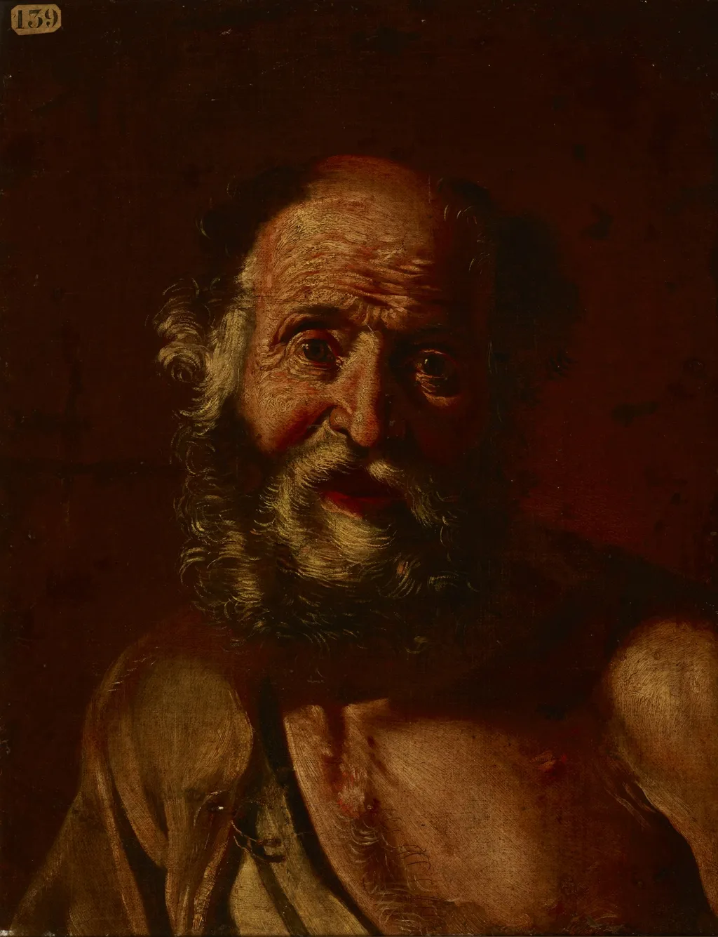 Bust of an Old Man (Head of a Beggar), by Pietro Bellotti, oil, 1672