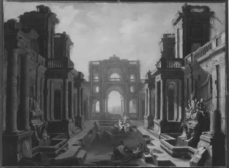 Ruinen römischer Thermen, by Pietro Capelli