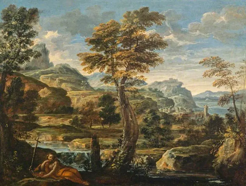 Landscape with Saint Mary Magdalene, by Pietro da Cortona