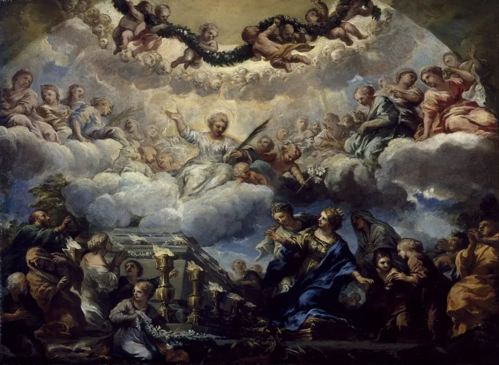 Saint Constantia's Vision before the Tomb of Saints Agnes and Emerentiana, by Pietro da Cortona