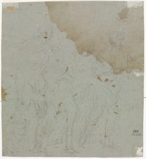 Sketch for Lot and His Daughters (verso), by Pietro da Cortona