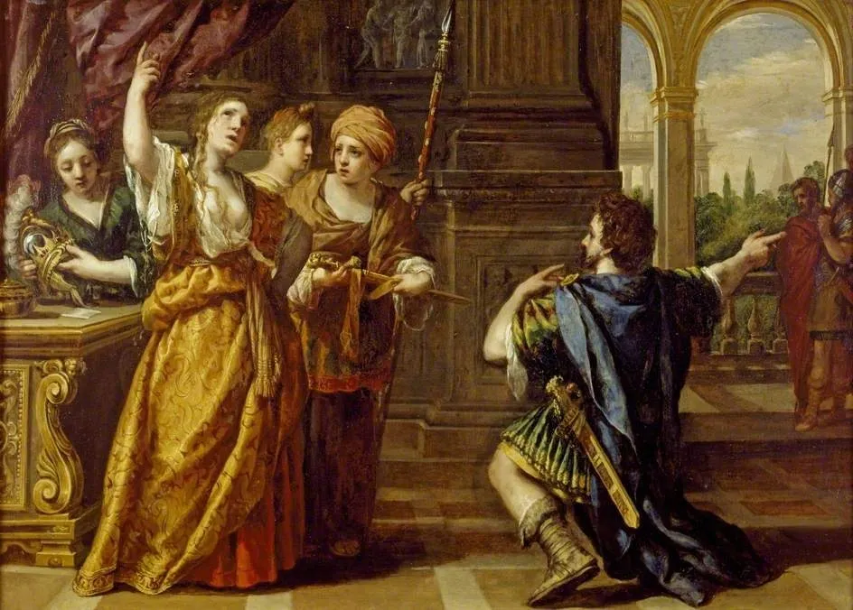 The Oath of Semiramis, by Pietro da Cortona, oil, 1642
