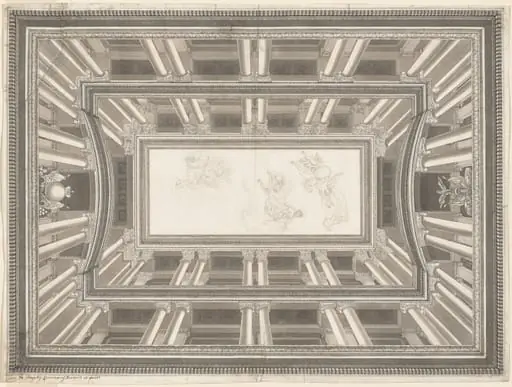Design for a Trompe-l'oeil Ceiling Decoration, by Pietro de Angelis